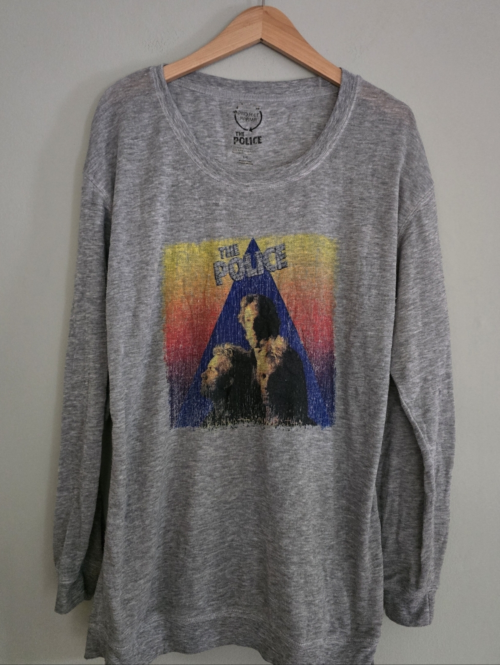 The Police Graphic Long Sleeve Lounge Tee, Large